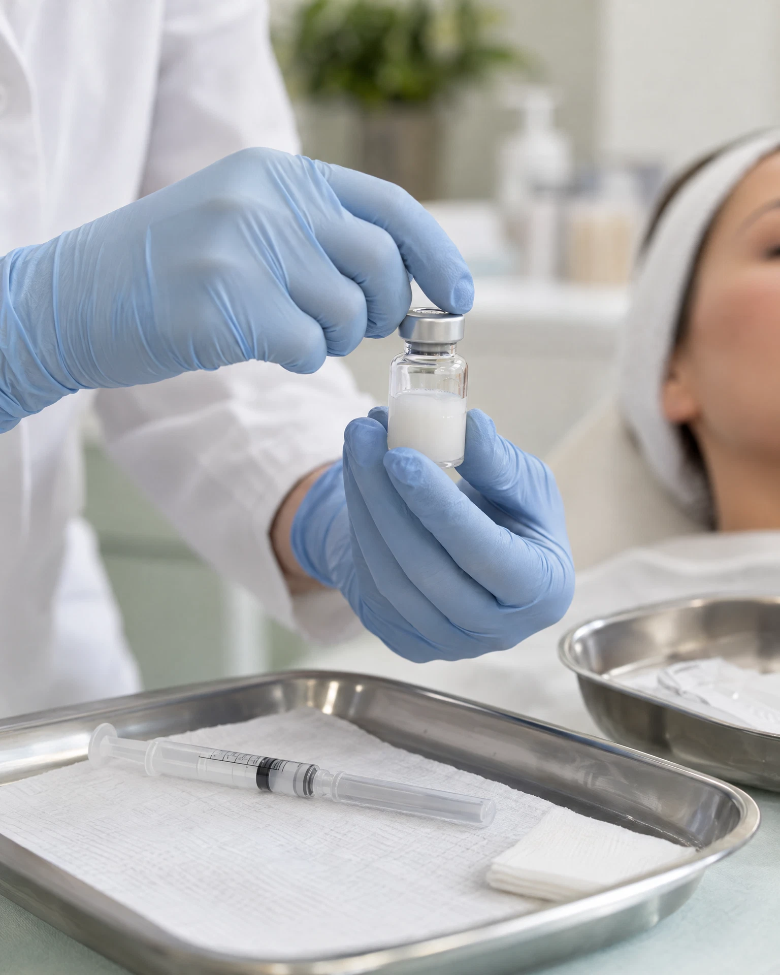 PLLA biostimülan süspansiyonu hazırlığını gösteren temsili görsel