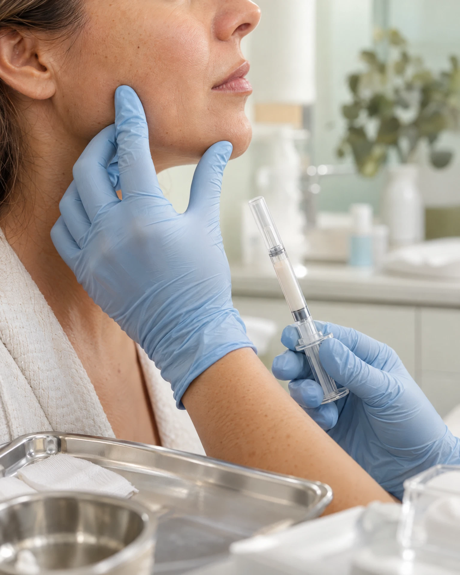 PCL biostimülan uygulaması için değerlendirme ve ürün hazırlığını gösteren temsili görsel